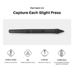 Close-up of HUION tablet anti-sparkle canvas glass surface