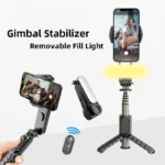Removable fill light attached to handheld gimbal stabilizer