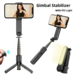 Complete gimbal stabilizer kit with accessories and packaging