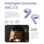 Close-up of Huawei FreeBuds 6i wireless earbuds with silicone ear pads