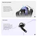 Huawei FreeBuds 6i charging case and earbuds side view