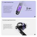 Huawei FreeBuds 6i earbuds showing dual driver design