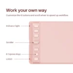 Side view of Huion Inspiroy 2 S slim tablet design in black color