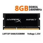 Side view of HyperX DDR3 DDR3L laptop RAM module