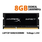 HyperX DDR3 DDR3L 4GB and 8GB 1600MHz laptop memory sticks