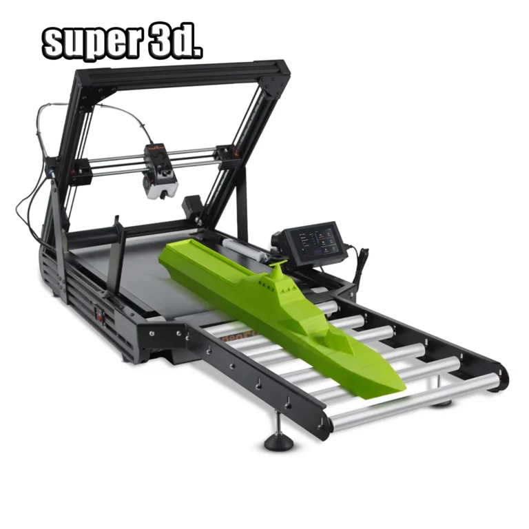 IdeaFormer IR3 V2 3D printer front view showing Core XY structure and steel conveyor belt