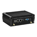 Rear panel of Intel i5-8250U Mini PC barebone with connectivity ports