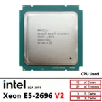 Intel Xeon E5-2696 V2 processor angled view