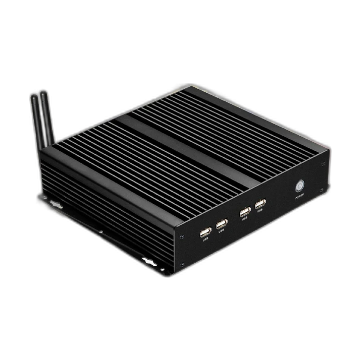 Inter Core i5-3317U Mini PC Borebone Kit DDR3 RAM SSD Support WindowsXP WiFi with 8xUSB2.0 4xRS232 1xHDMI Computer for Industral-bg-clean Front view of Intel Core i5-3317U Helorpc Mini PC with multiple USB and COM ports