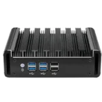 Compact mini PC side view showing USB and HDMI ports