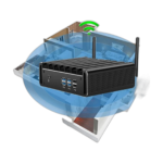 Helorpc Intel Core i7-5500U Mini PC barebone front view with ports