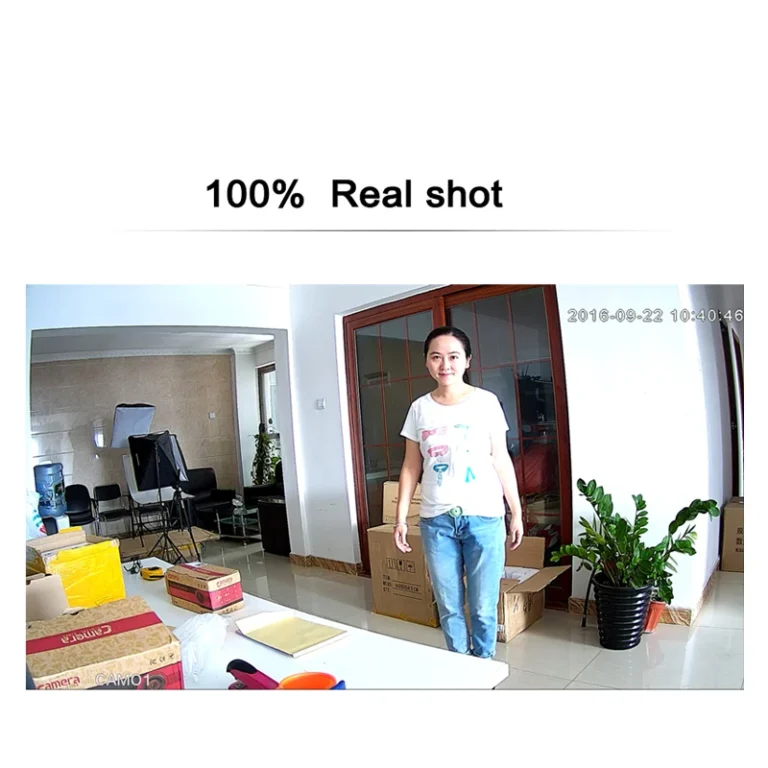 Side angle of JIENUO outdoor waterproof 4K AHD security camera