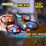 JJRC H118 RC drone gray black with 8K camera and WiFi FPV in flight