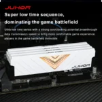 JUHOR DDR5 16GB 6000MHz RAM side view showing cooling fins