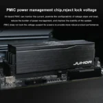 JUHOR DDR5 32GB RAM kit installed on desktop motherboard