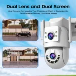 Jooan wifi PTZ camera showing dual lenses and waterproof design