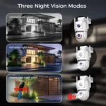 Jooan outdoor PTZ camera mounted displaying night vision capability