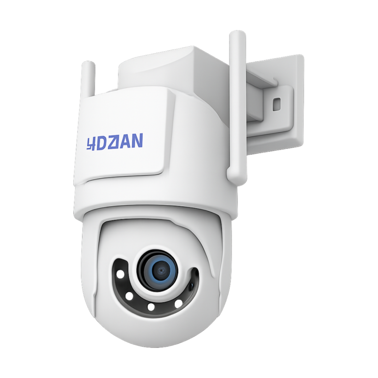 Jooan 4MP dual lens outdoor PTZ security camera front view