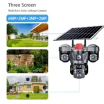 KERUI 6MP 4G WiFi Solar PTZ Triple Lens Security Camera - Image 2