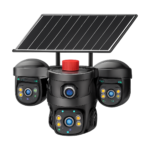 KERUI 6MP 4G WiFi outdoor solar PTZ security camera with triple lenses and built-in battery
