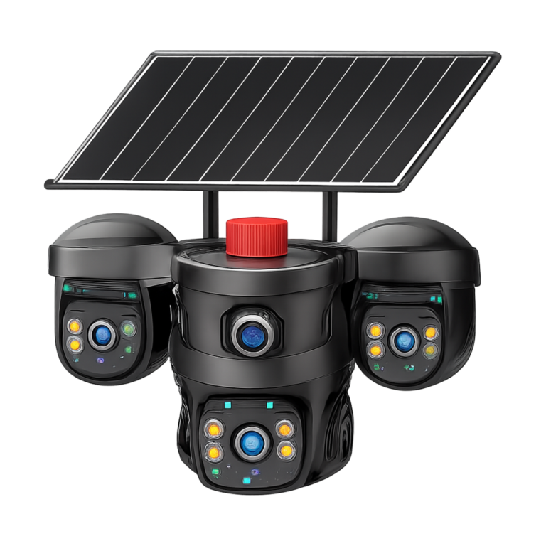 KERUI 6MP 4G WiFi outdoor solar PTZ security camera with triple lenses and built-in battery