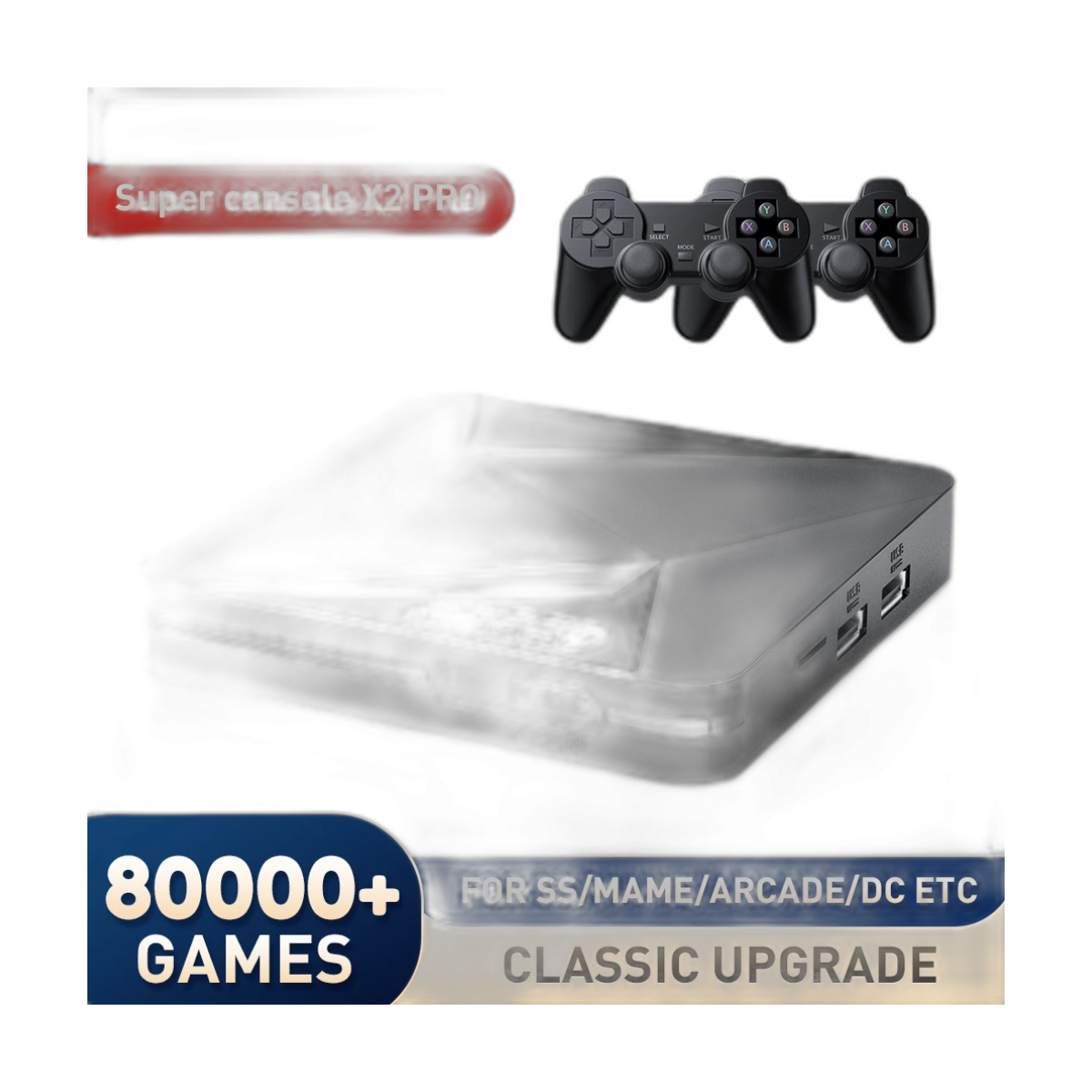 KINHANK Super Console X2 Pro Retro Video Game Console with 80000 Video Games for PS1/DC/MAME/SS with Gamepad Kid Gift Game Box-bg-clean KINHANK X2 Pro Retro Game Console with Gamepad and 80000+ Games