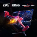 Back view showing connectivity ports of KTC 27 inch OLED monitor