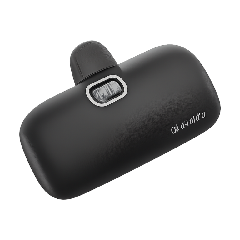 KUULAA 5000mAh Mini Power Bank front view in black