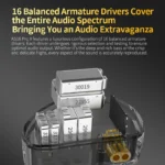 KZ AS16 Pro X 8 Balanced Armature Wired Earphones - Image 2