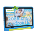 URAO 10 inch kids tablet with protective silicone case and Android 15 OS