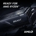 Kingston Fury Beast DDR4 RAM installed on motherboard