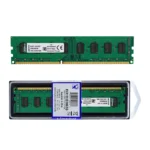 Kingston RAM module installed in desktop motherboard slot