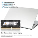 Close-up of Kllisre DDR3 DDR4 laptop RAM pins