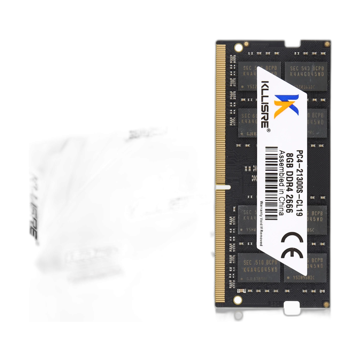 Kllisre Memória DDR3 DDR4 8GB 4GB 16GB Laptop Ram 1333 1600 2400 2666 3200 DDR3L 204pin Sodimm Notebook memory-bg-clean Kllisre DDR3 DDR4 laptop RAM module front view