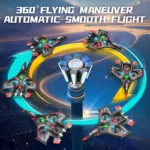 Side view of large foam RC stunt aircraft with remote control