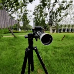 Lightdow 420-800mm telephoto lens mounted on camera