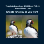 Lightdow telephoto zoom lens with lens hood attached