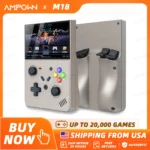M18 Retro handheld game console front view with 4.3 inch LCD
