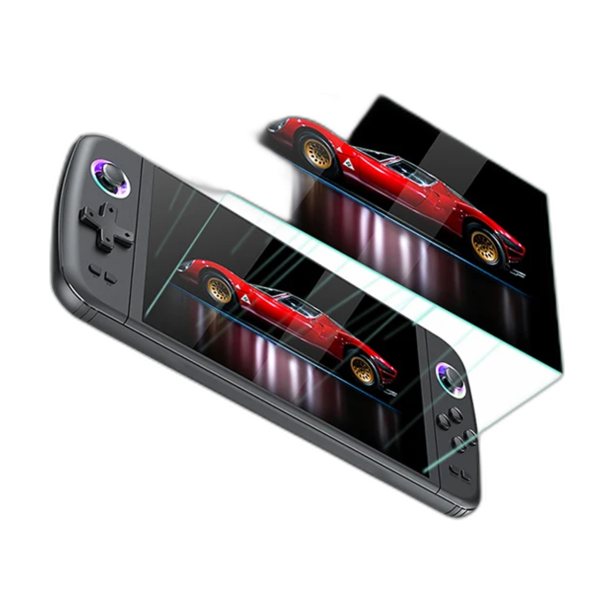 M27 Portable Pocket Retro Handheld Video Game Console 7.0Inch IPS Screen 1024*600 Display Support LINUX HDMI for boys game gift-bg-clean M27 retro handheld gaming console front view with 7 inch IPS screen