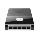 Back panel of M6 Mini PC with LAN and power ports