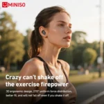 Charging case and MINISO MS105 wireless earbuds open