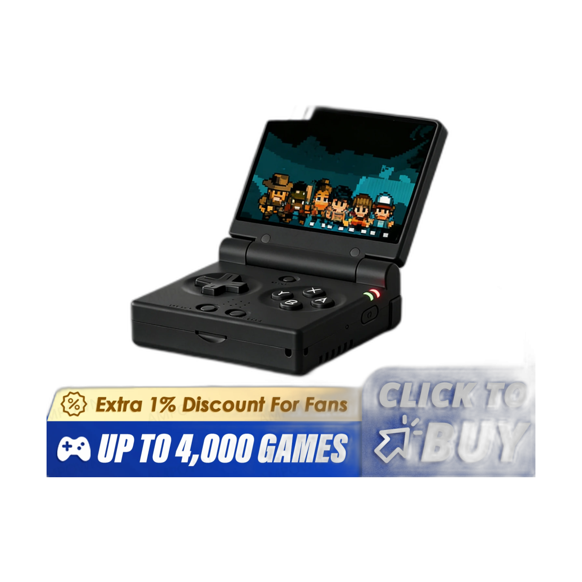 MIYOO MINI FLIP Handheld Game Players 2.8” IPS Screen Linux System Video Game Consoles Free Case Gamer Gift Retro Gaming-bg-clean MIYOO MINI FLIP handheld retro gaming console with 2.8 inch IPS screen in black