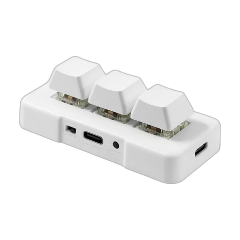 MK321BT 3-key mini mechanical blue switch keyboard USB and Bluetooth dual mode black