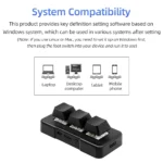 MK321BT Mini 3-Key Mechanical Blue Switch Keyboard USB+BT - Image 5