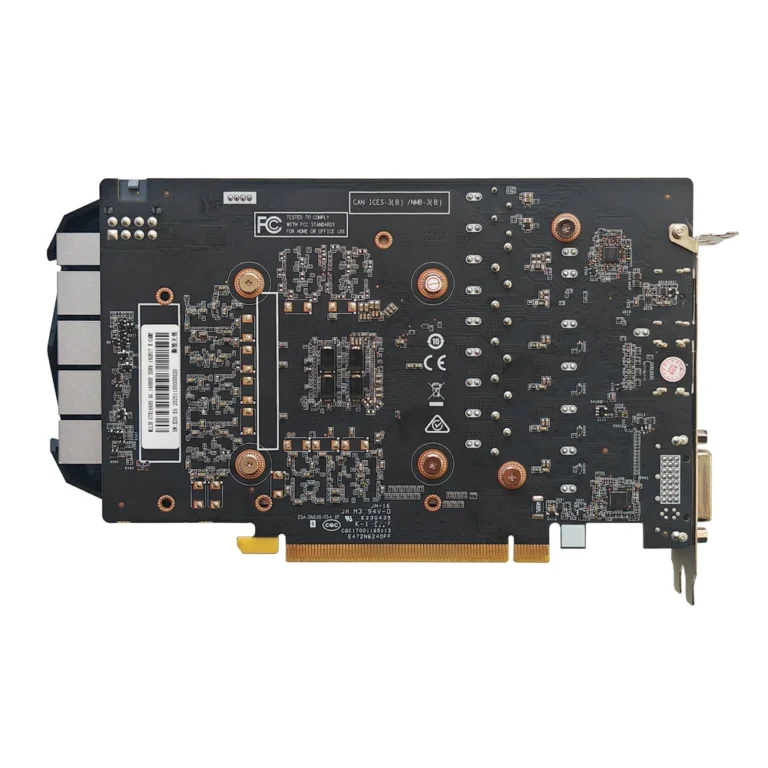 Side angle showing dual fans of GTX 1660 Super graphics card