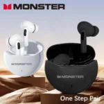 MONSTER wireless TWS earbuds with noise cancellation in charging case