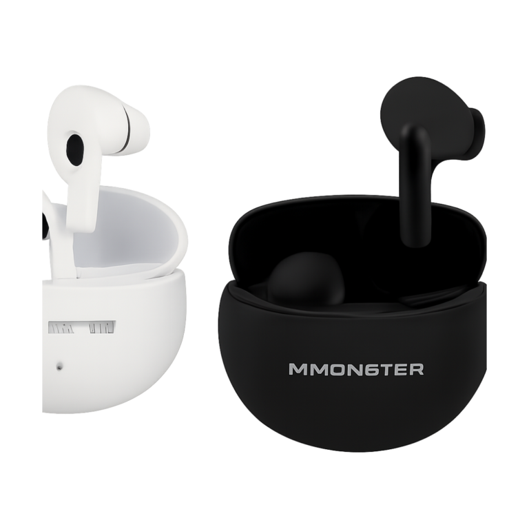 MONSTER wireless TWS earbuds with noise cancellation in charging case