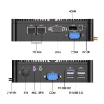 MSECORE fanless mini PC mounted behind monitor using VESA mount