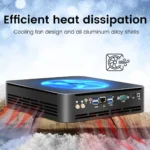 Side profile of MSECORE Intel Core i7 Mini PC showcasing compact size