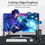 Top view of MSECORE Intel Core i7 Mini PC highlighting cooling fan vents